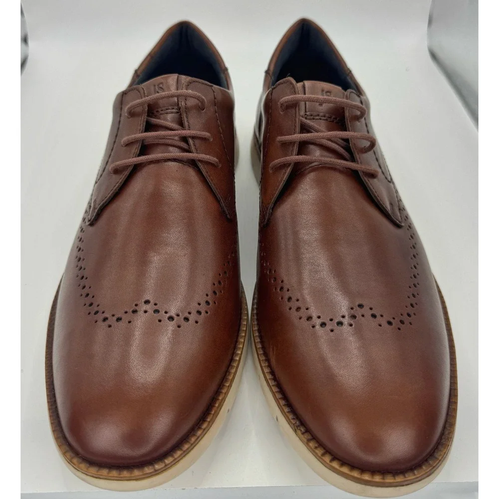 Josef Seibel Tyler 33 Brown Leather Wingtip Derby Size 8 US 41 EU 245053